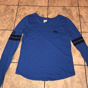 PINK blue long sleeve shirt